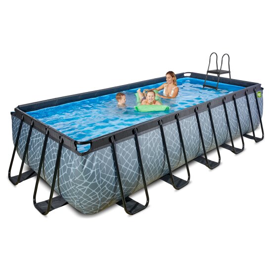 EXIT Stone pool 540x250x122cm with filter pump - grey