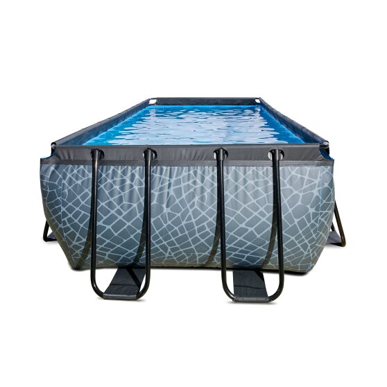 EXIT Stone pool 540x250x122cm with filter pump - grey