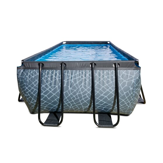 EXIT Stone pool 540x250x122cm with sand filter pump - grey