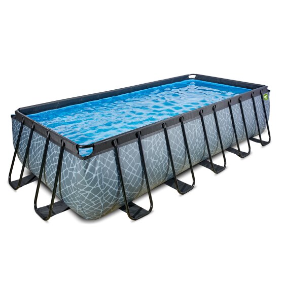 EXIT Stone pool 540x250x122cm with filter pump - grey