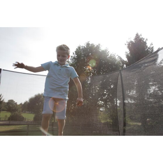 EXIT Silhouette ground trampoline ø244cm with safety net - black