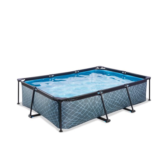 EXIT Stone pool 300x200x65cm with filter pump - grey