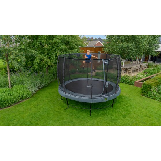 EXIT Elegant Premium trampoline ø366cm with Deluxe safetynet - grey