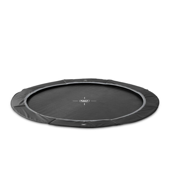 EXIT InTerra ground level sports trampoline ø427cm - black