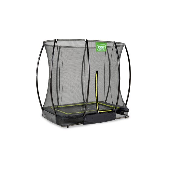 EXIT Silhouette ground trampoline 153x214cm with safety net - black