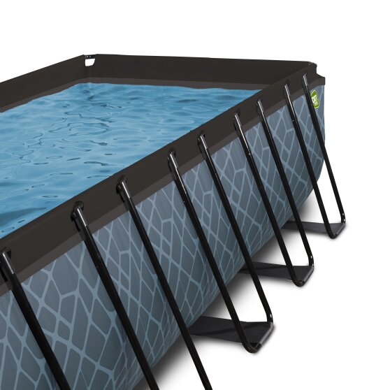 EXIT Stone pool 540x250x122cm with filter pump - grey