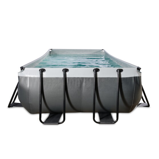 EXIT Black Leather pool 540x250x100cm with filter pump - black