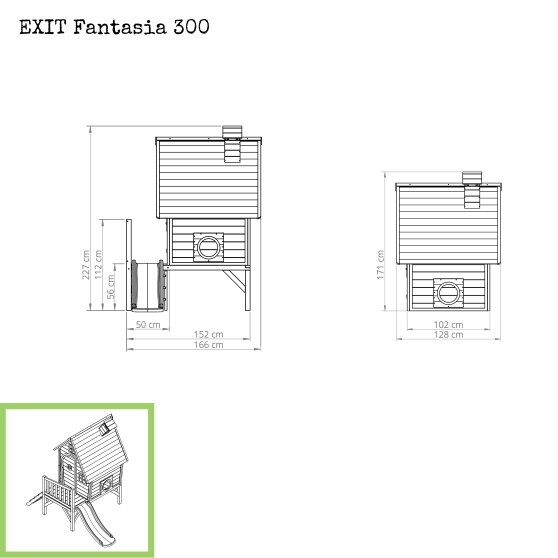 EXIT Fantasia 300 wooden playhouse - natural