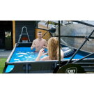 EXIT Wood pool 400x200x100cm with sand filter pump and dome - brown