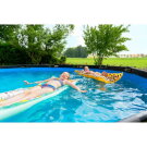 EXIT Black Leather pool ø488x122cm with filter pump - black