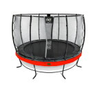 EXIT Elegant Premium trampoline ø366cm with Deluxe safetynet - red