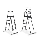 EXIT Black Leather pool ø450x122cm with sand filter pump and dome and heat pump - black