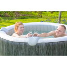 Head rest and cup holders for inflatable spas
