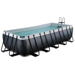 EXIT Black Leather pool 540x250x122cm with filter pump - black