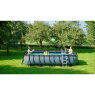 EXIT Wood pool 540x250x122cm with sand filter pump - brown