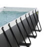 EXIT Black Leather pool 400x200x122cm with sand filter pump - black