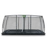 EXIT Dynamic ground level trampoline 305x519cm with safety net - black