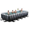 EXIT Black Leather pool 540x250x100cm with filter pump - black