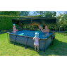 EXIT Stone pool 300x200x65cm with filter pump and canopy - grey